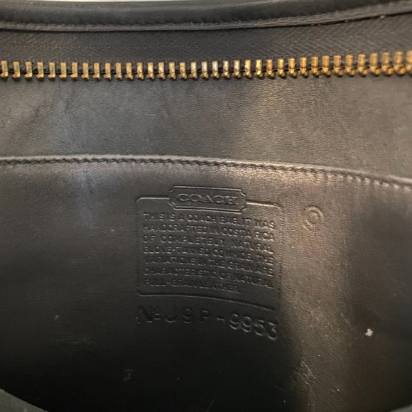 Coach Medium Black Leather Shoulder Bag - Picture 2 of 4
